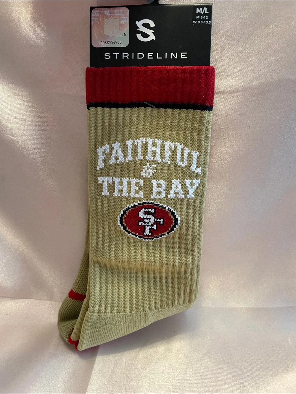 Unisex Strideline San Francisco 49ers Premium Knit Crew Socks - NWT $18 MSRP